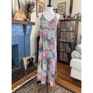 Natural Life L Slip Maxi Gracie Dress Patchwork Boho Festival Hippie Cotton